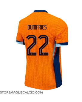 Paesi Bassi Denzel Dumfries #22 Maglia Gara Casa Repliche Europei 2024